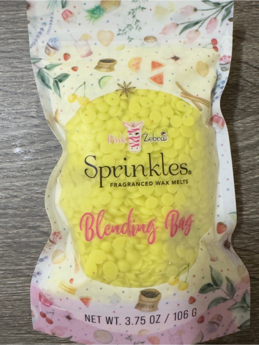 Pink Zebra Yellow Sprinkles Blending Bag Fragranced Wax Melts